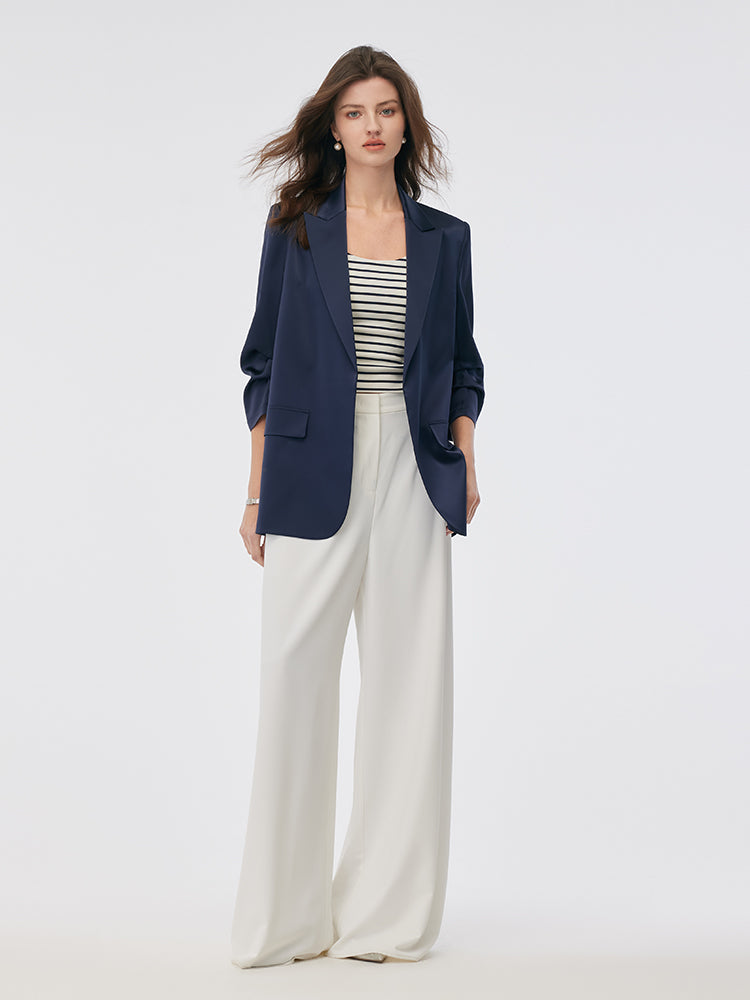Valmere™ | 3/4 Ruched Sleeves Blazer