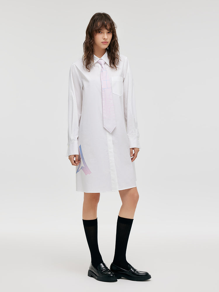 Valmere™ | Shirt Dress With Necktie