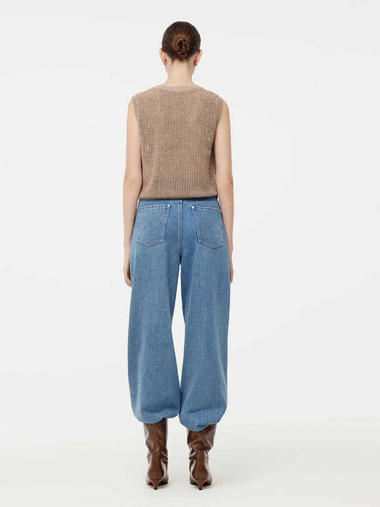 Valmere™ | Linen Open-Knit Tank Top