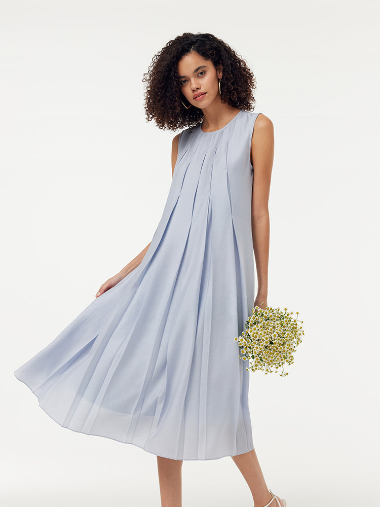 Valmere™ | Acetate A-Line Midi Dress