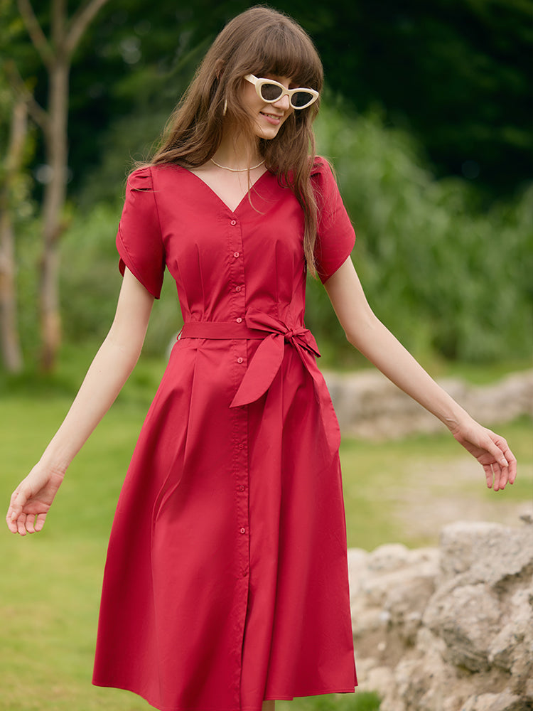 Valmere™ | Midi Dress With Belt