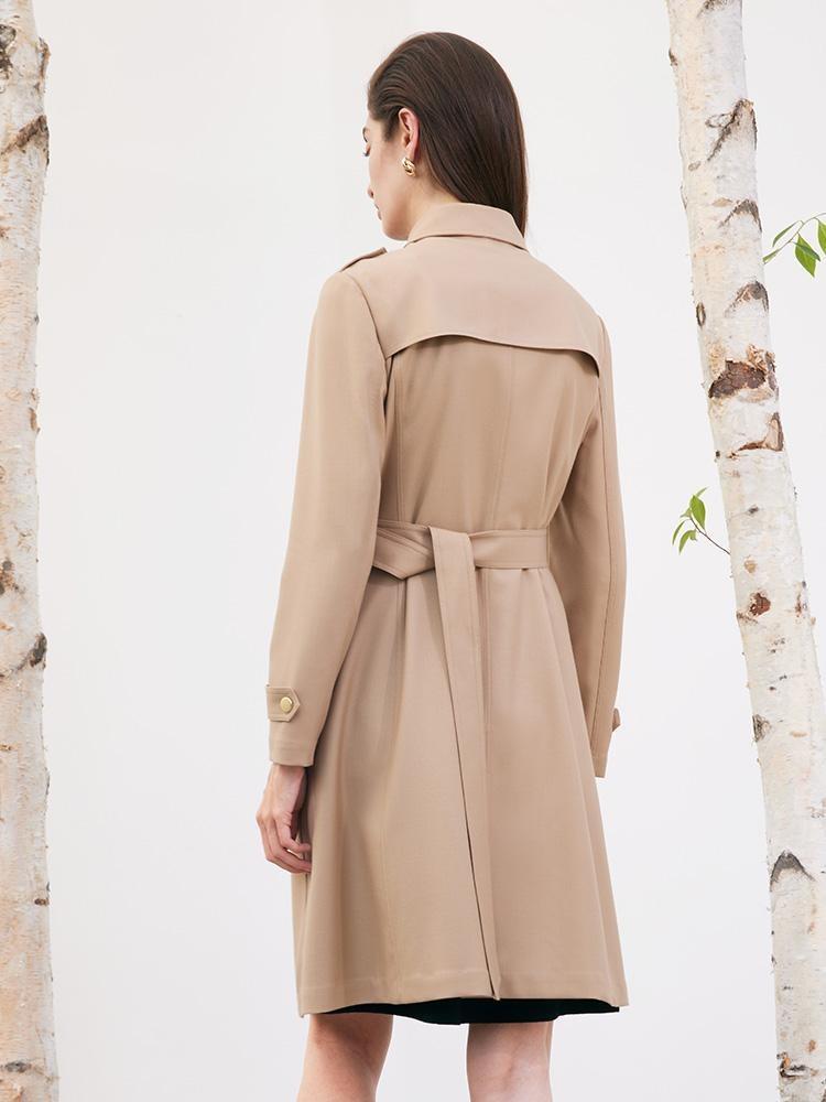 Valmere™ | Woolen Trench Coat With Belt
