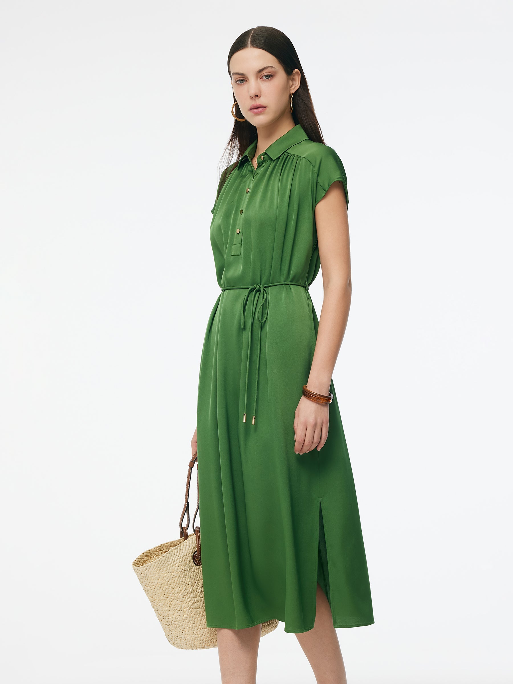 Valmere™ | Silk Stretch Maxi Dress