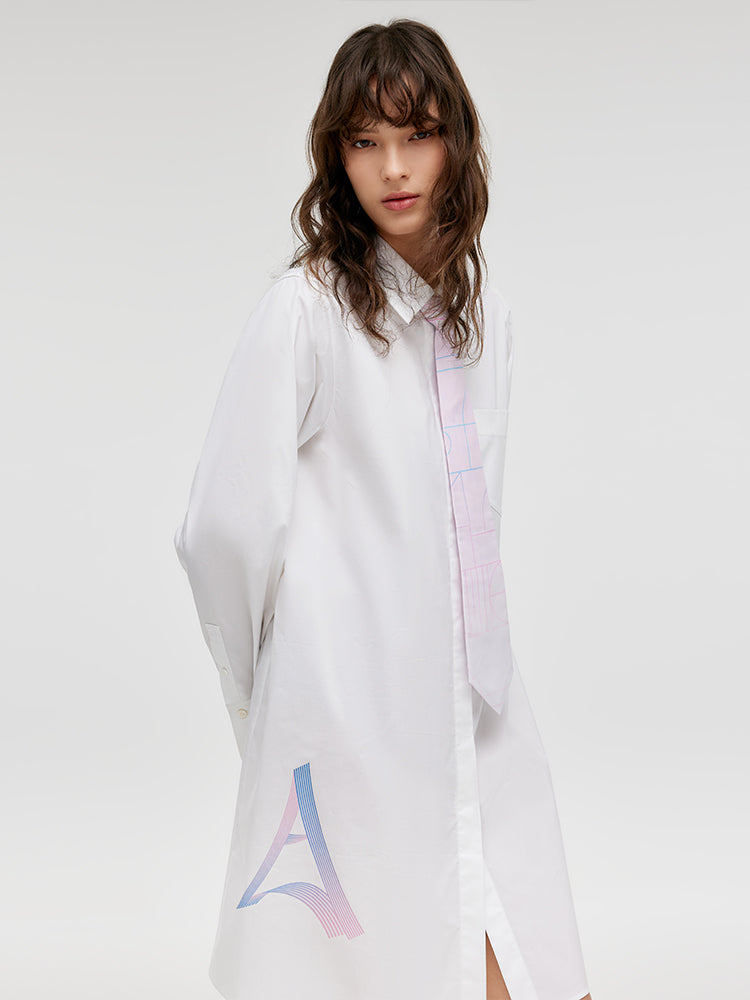 Valmere™ | Shirt Dress With Necktie