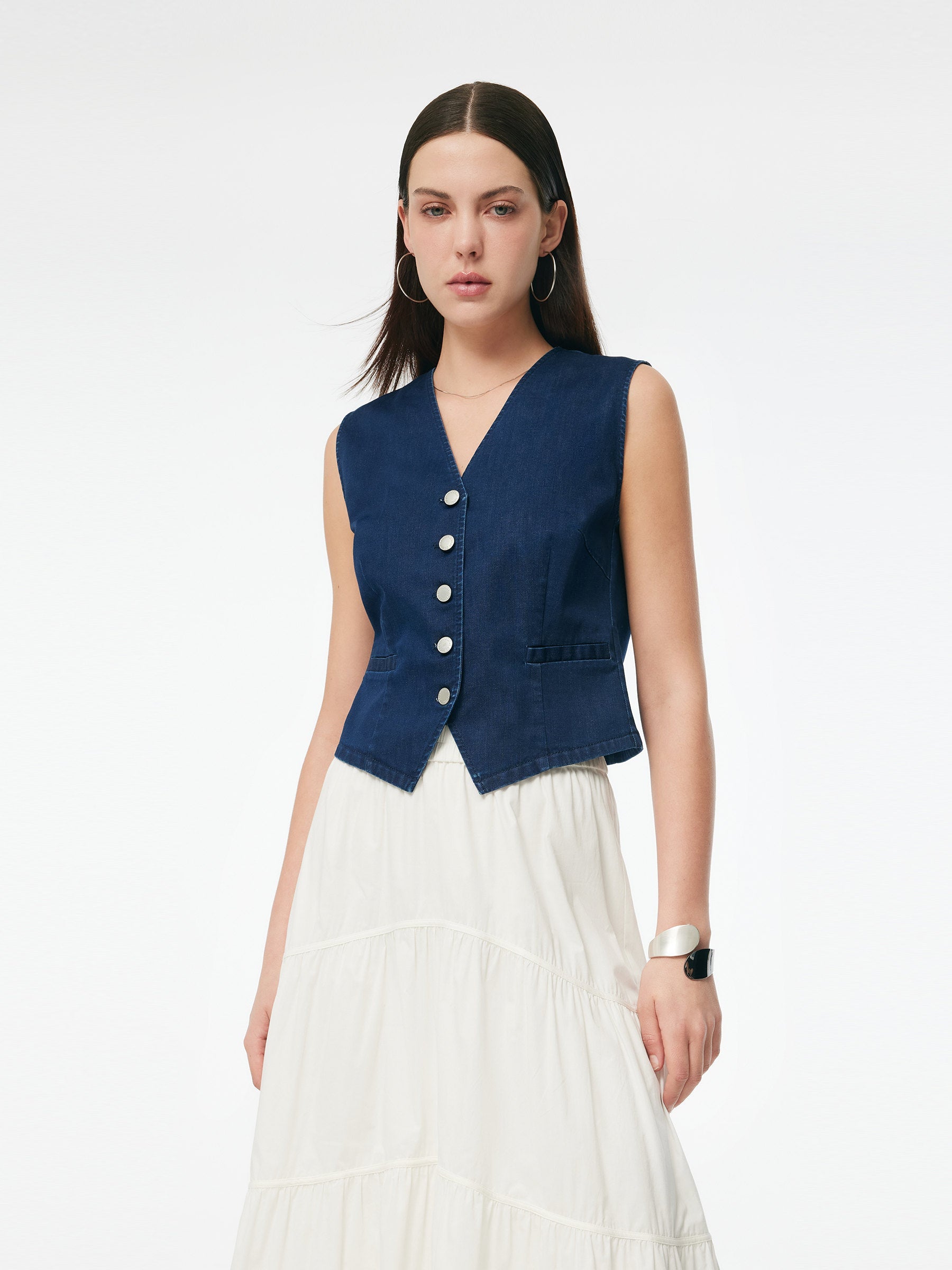 Valmere™ | Denim Stretchy Vest