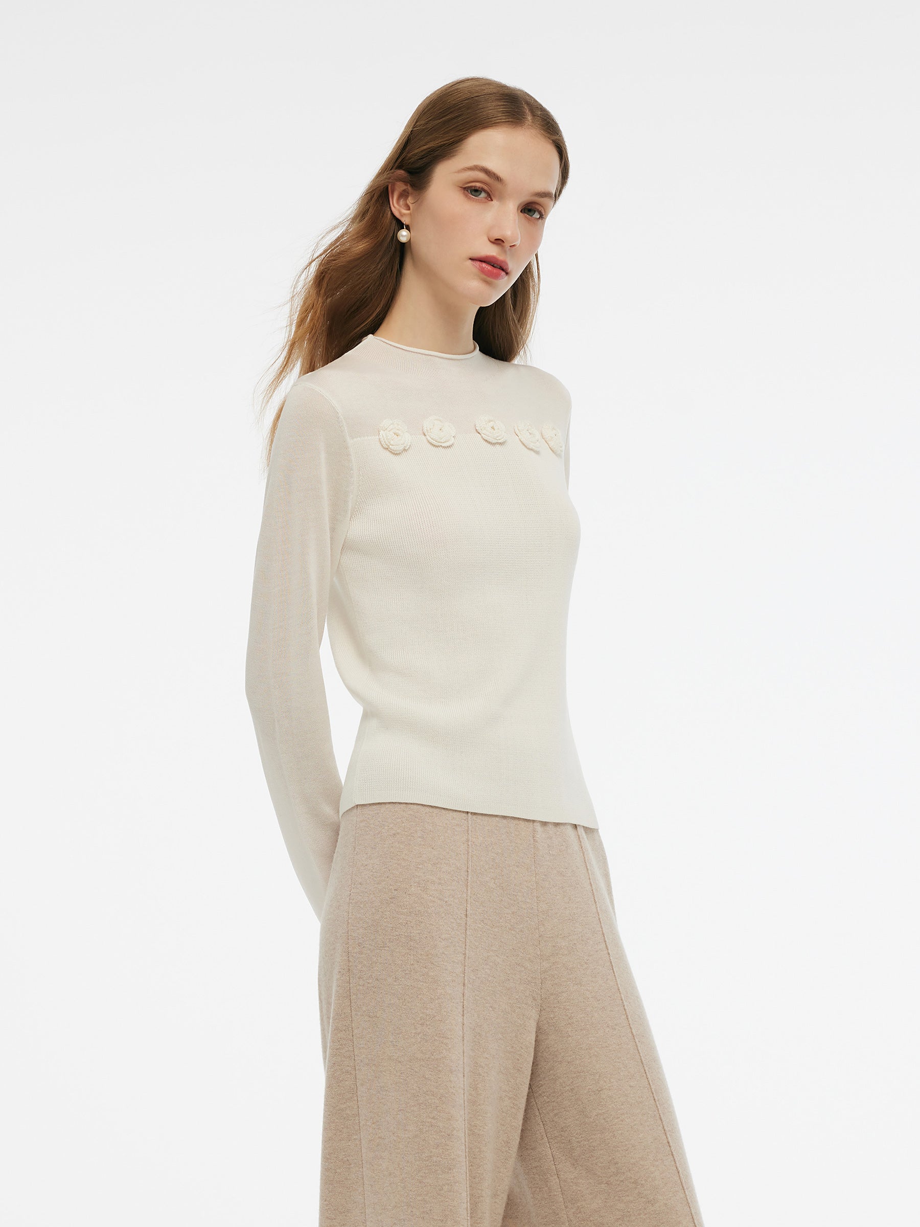 Valmere™ | Women Flower Knit Top