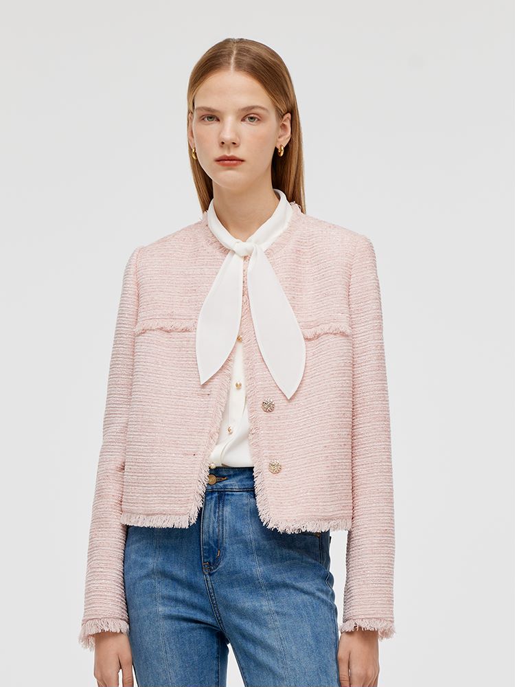 Valmere™ | Collarless Crop Jacket