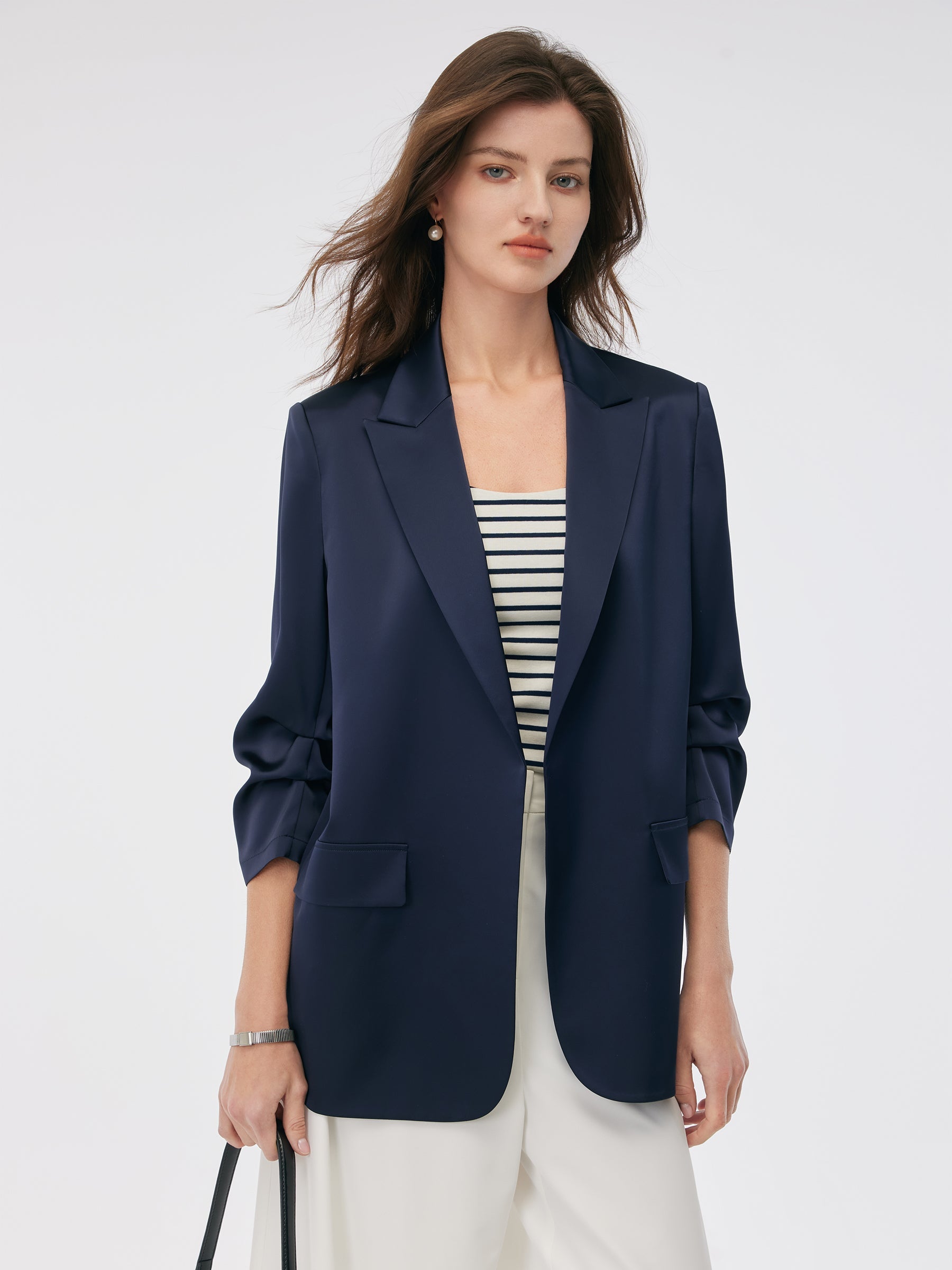 Valmere™ | 3/4 Ruched Sleeves Blazer