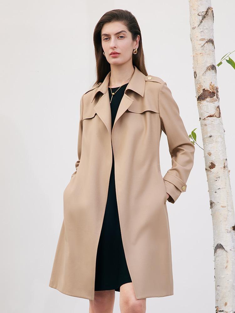 Valmere™ | Woolen Trench Coat With Belt