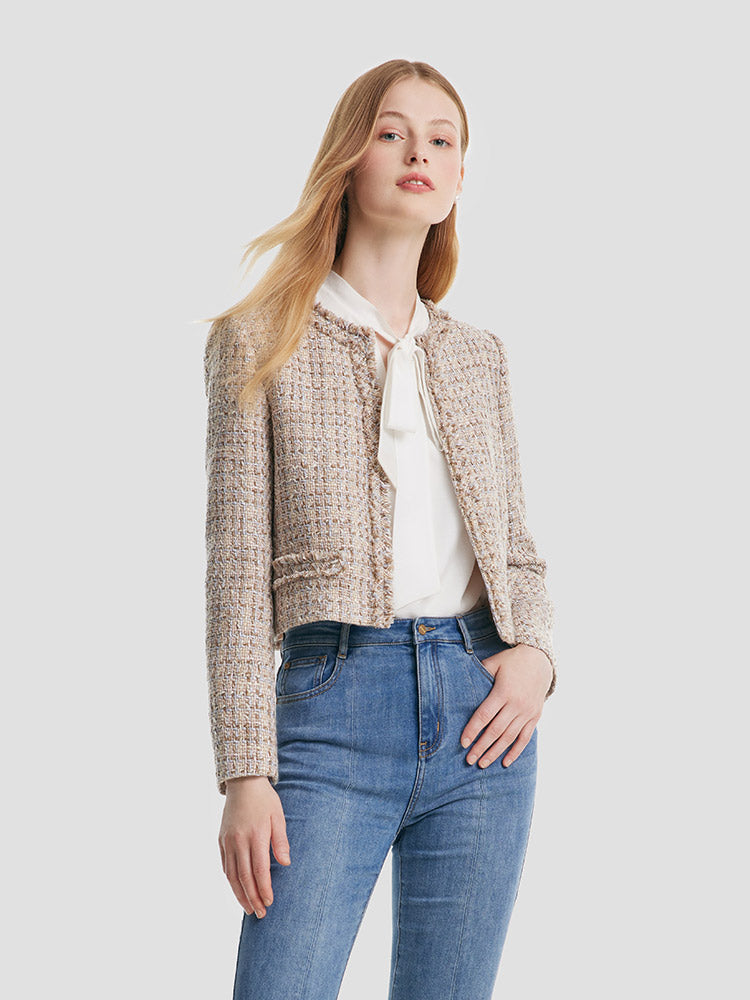 Valmere™ | Frayed Crop Jacket
