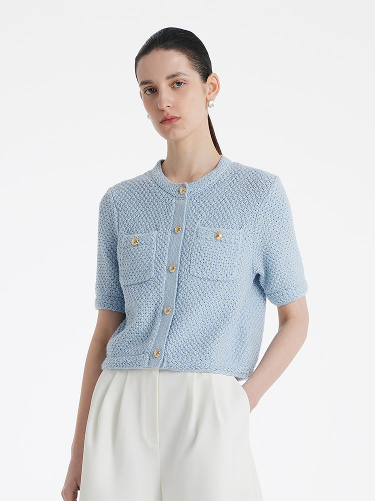 Valmere™ | Round Neck Knitted Women Cardigan