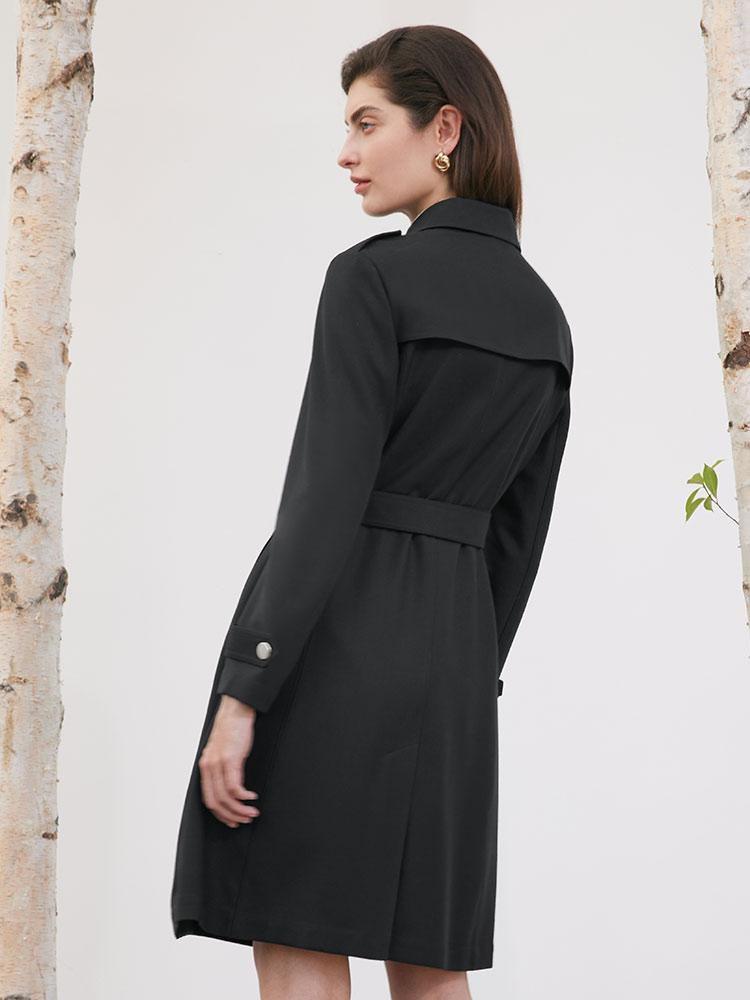 Valmere™ | Woolen Trench Coat With Belt