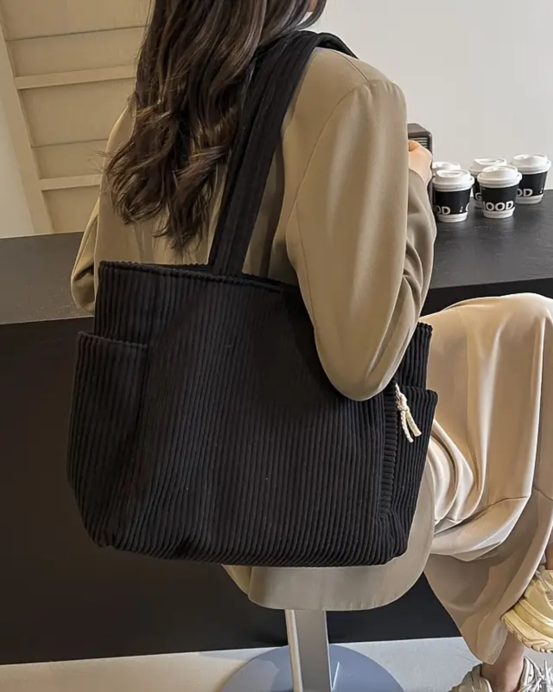 Valmere™ | Tilda Ribbed Shoulder Bag