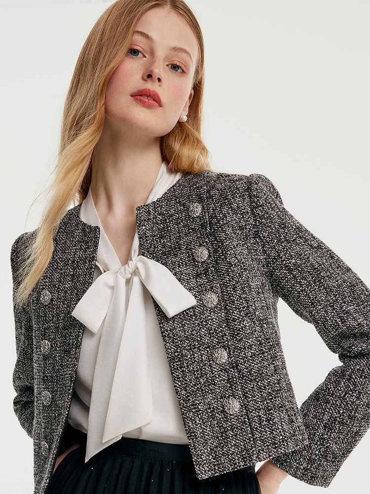 Valmere™ | Double-Breasted Crop Jacket
