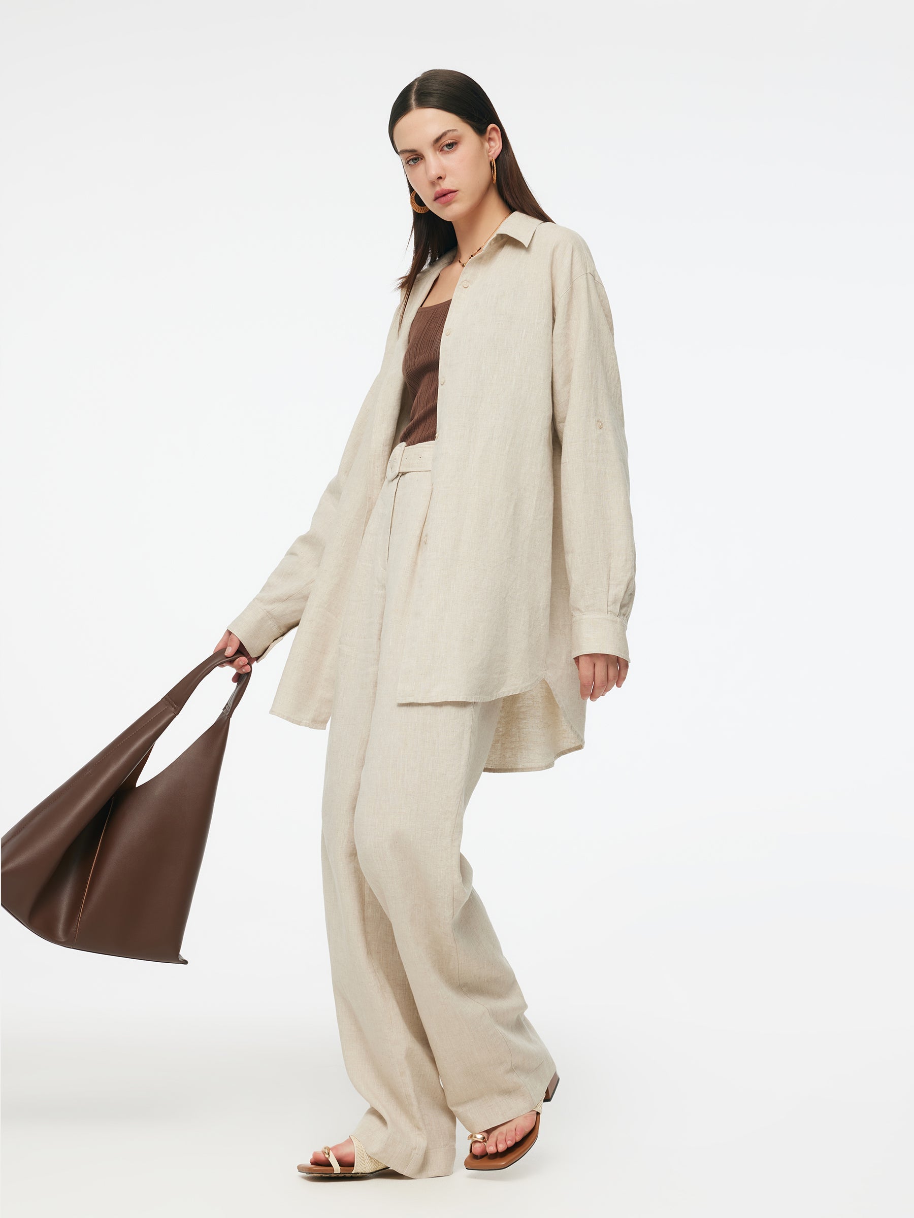 Valmere™ | 100% Linen Oversized Shirt