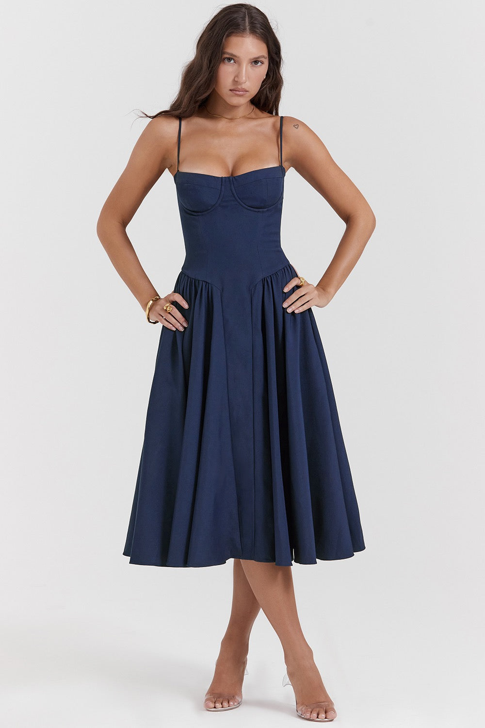 Valmere™ | Celine Corset Midi Dress