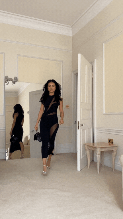 Valmere™ | Cecily Solid Hollow-Out Dress