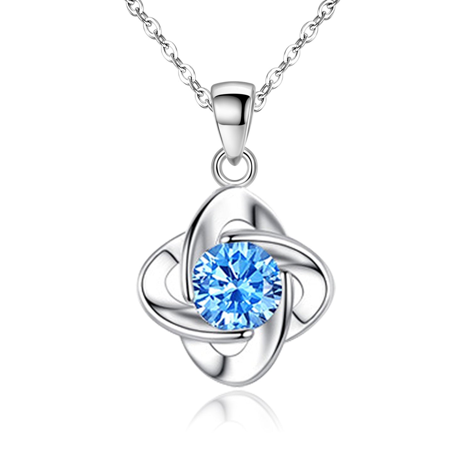 Seren Clover Loop Set Blue | White Gold