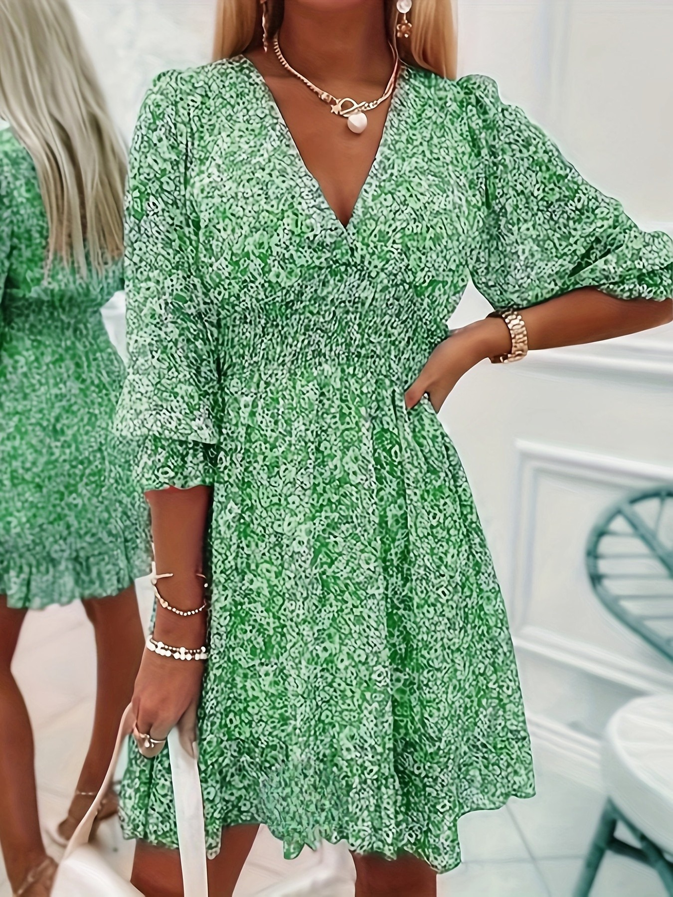 Valmere™ | Evie Floral Ruffle Mini Dress