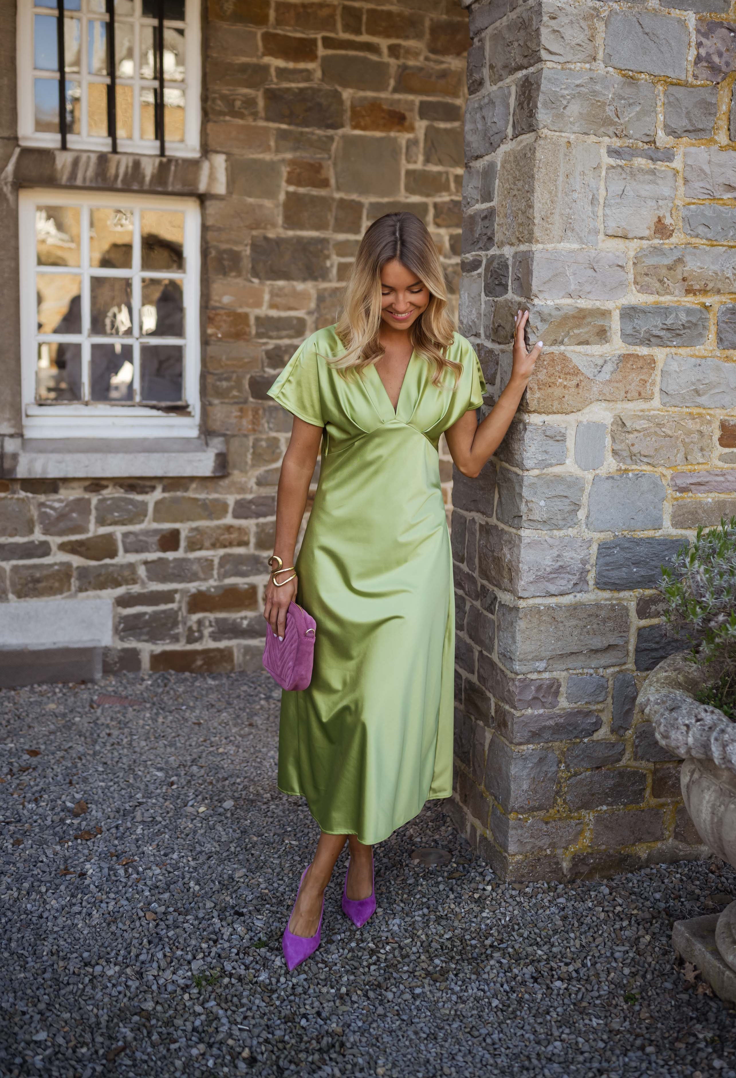 Valmere™ | The Satin Dress with V-Neck