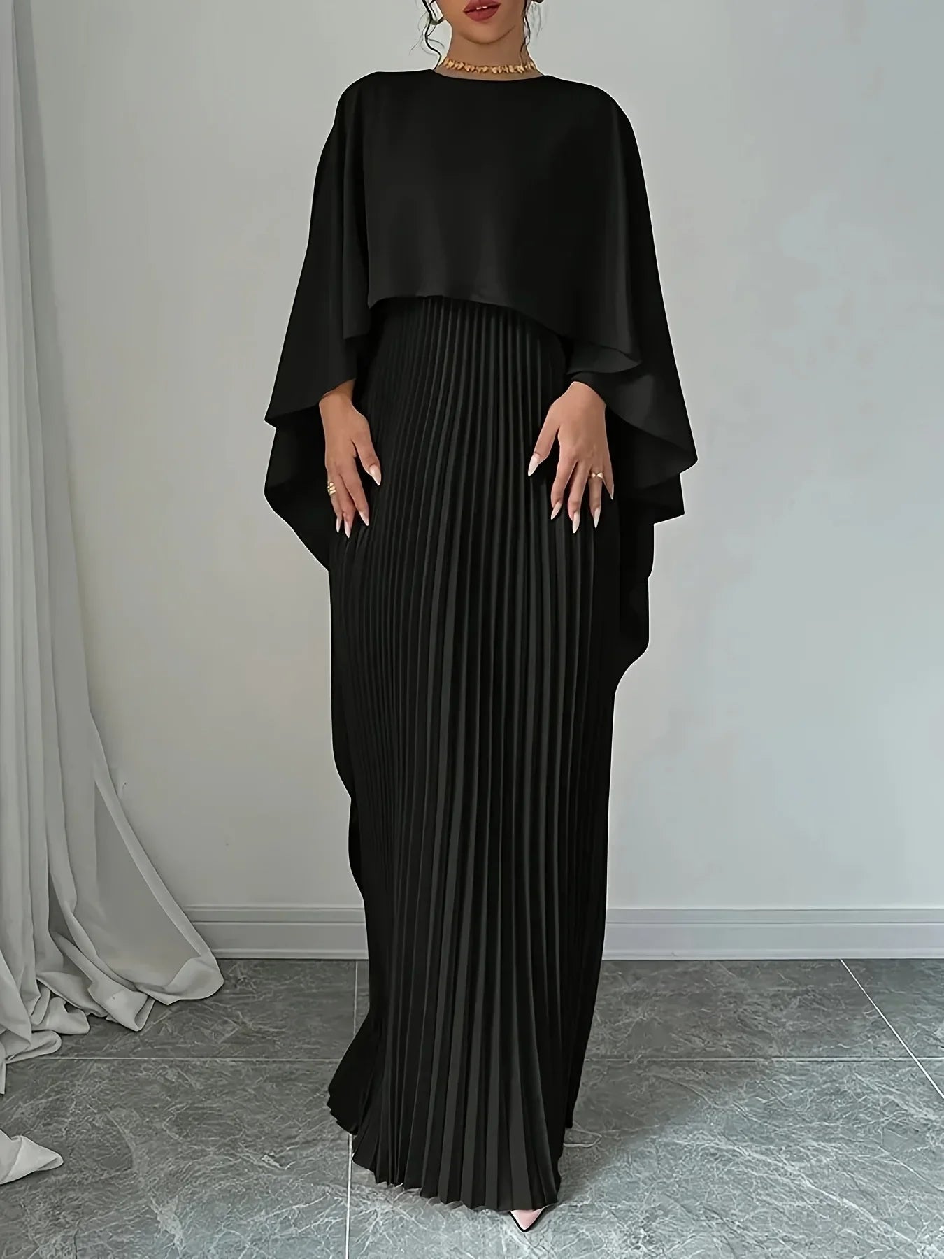 Valmere™ | Charlotte Elegant Bat Sleeve Dress