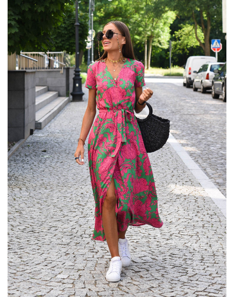 Valmere™ | Yasmine Stylish V-Neck Dress