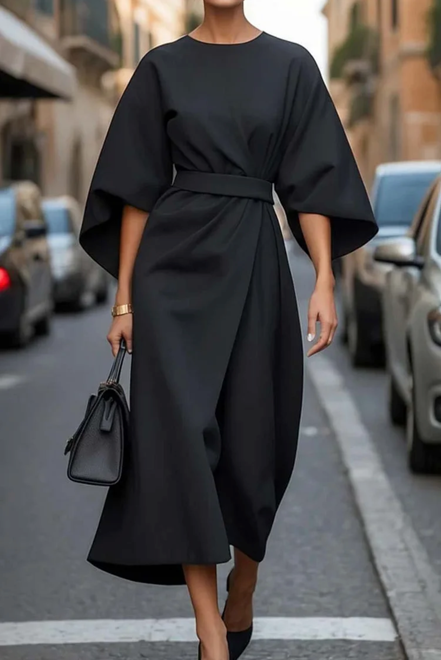 Valmere™ | Elegant Dress with Lantern Sleeves