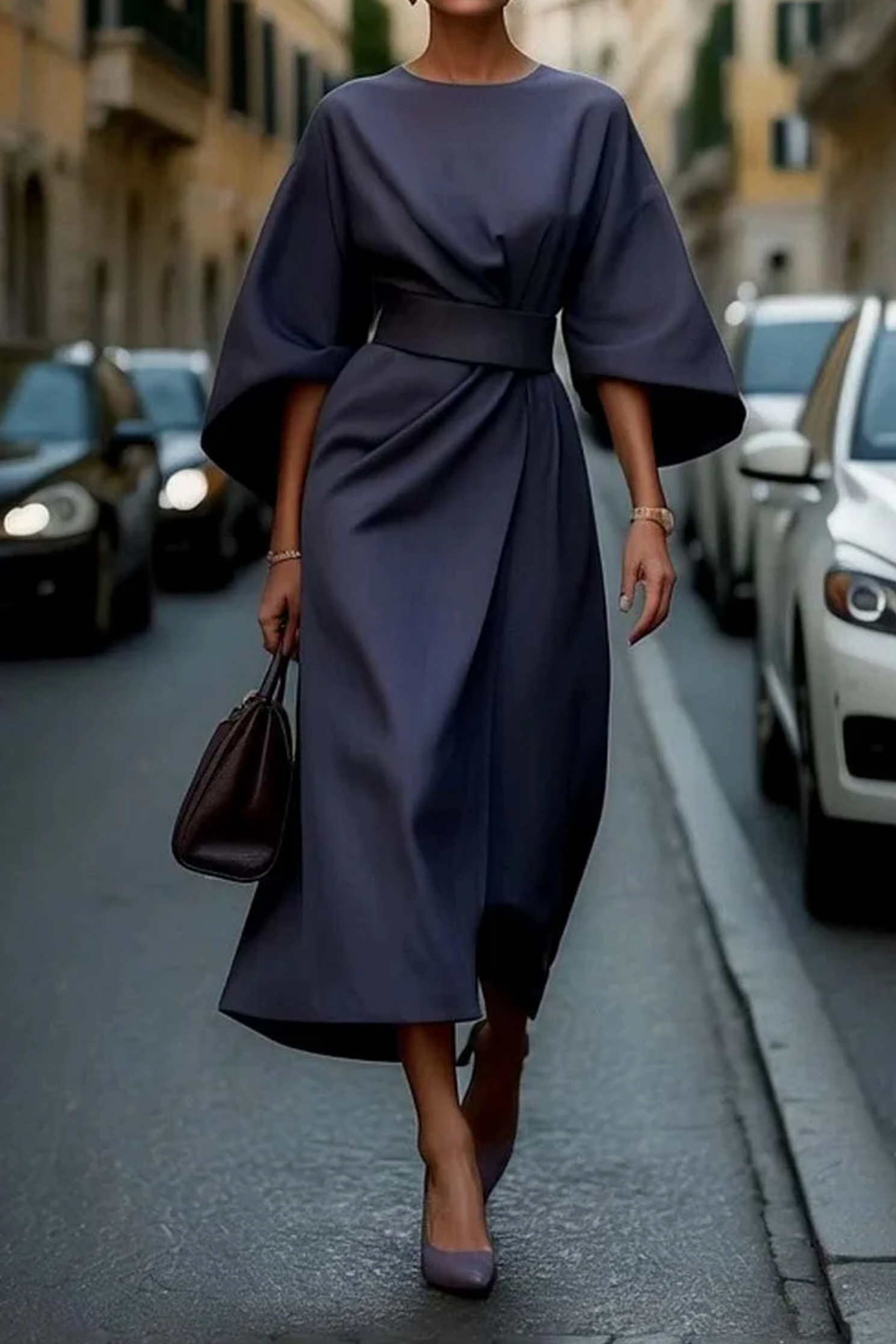 Valmere™ | Elegant Dress with Lantern Sleeves