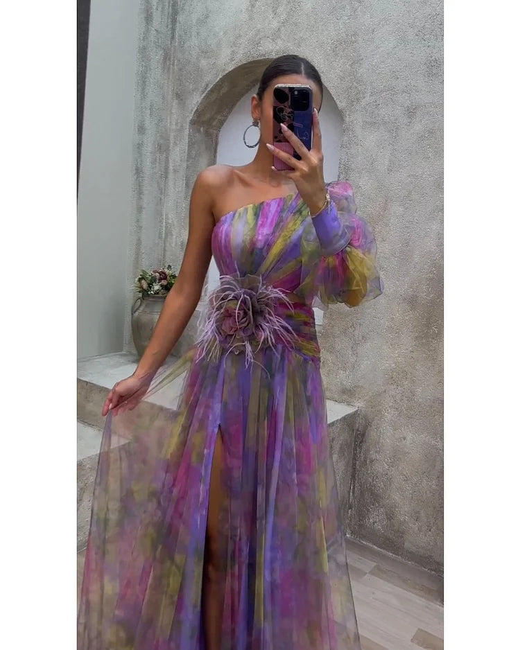 Valmere™ | Cecelia One Sleeve Split Dress