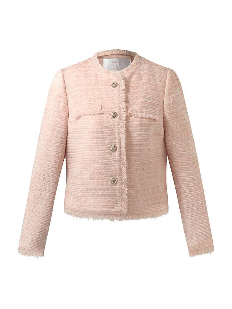 Valmere™ | Collarless Crop Jacket