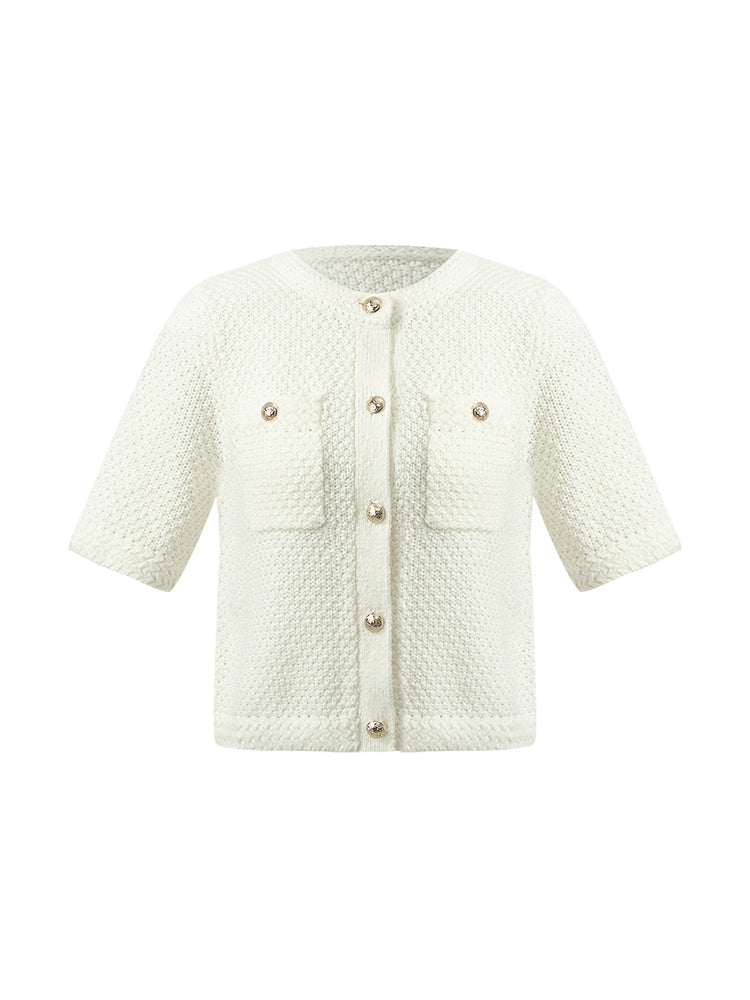 Valmere™ | Round Neck Knitted Women Cardigan