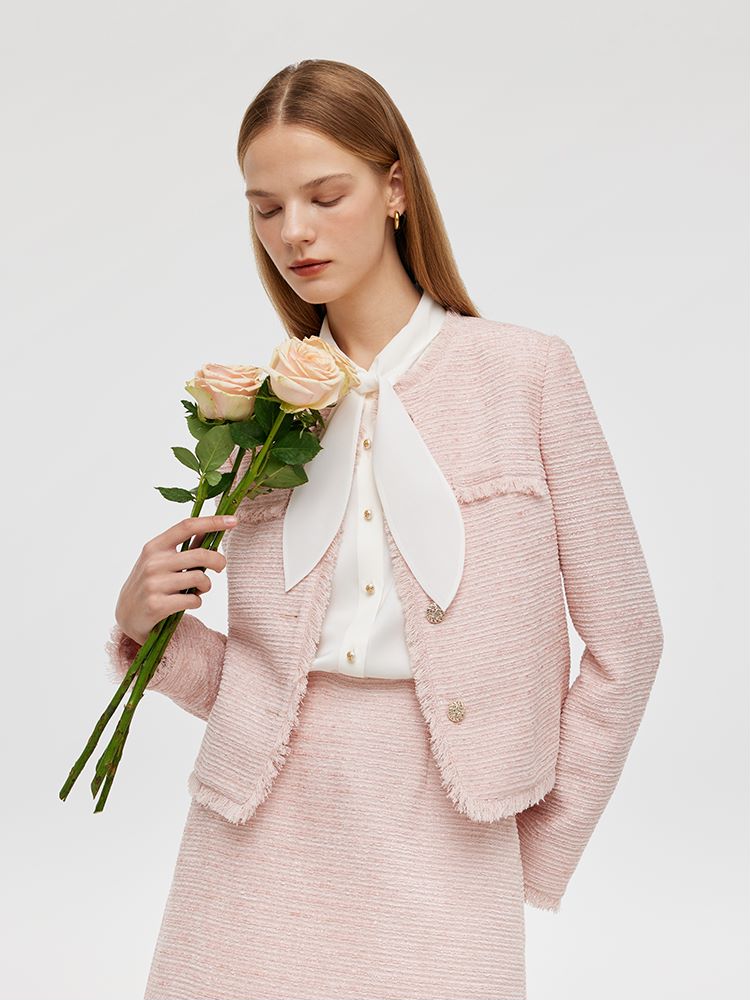 Valmere™ | Collarless Crop Jacket