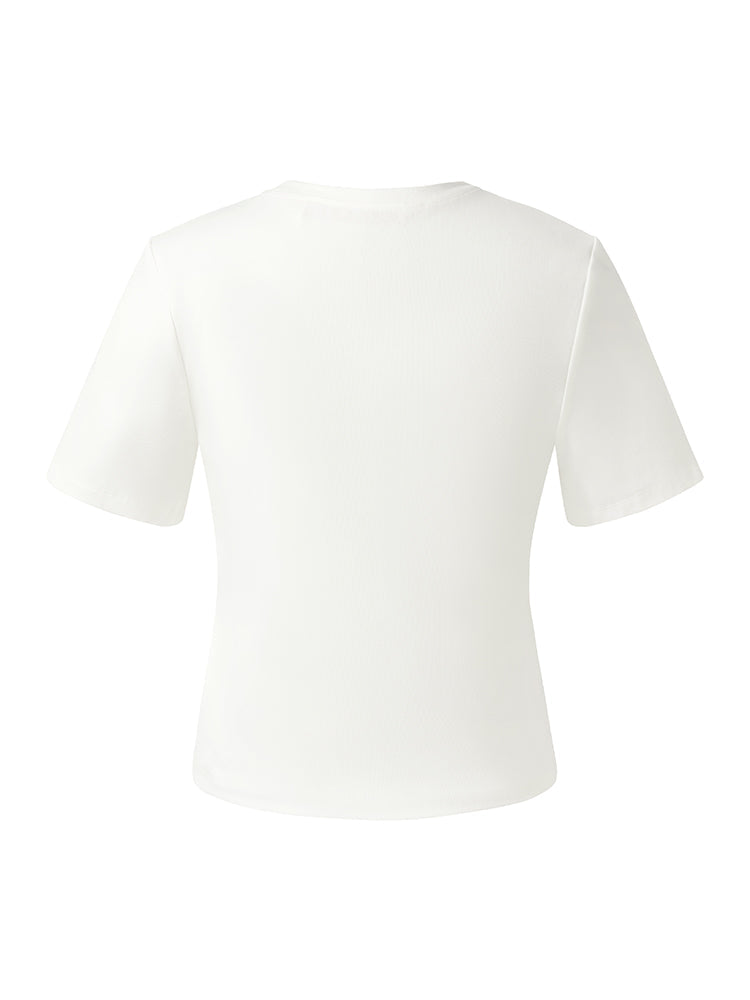 Valmere™ | Fit Silver Heart Print T-Shirt