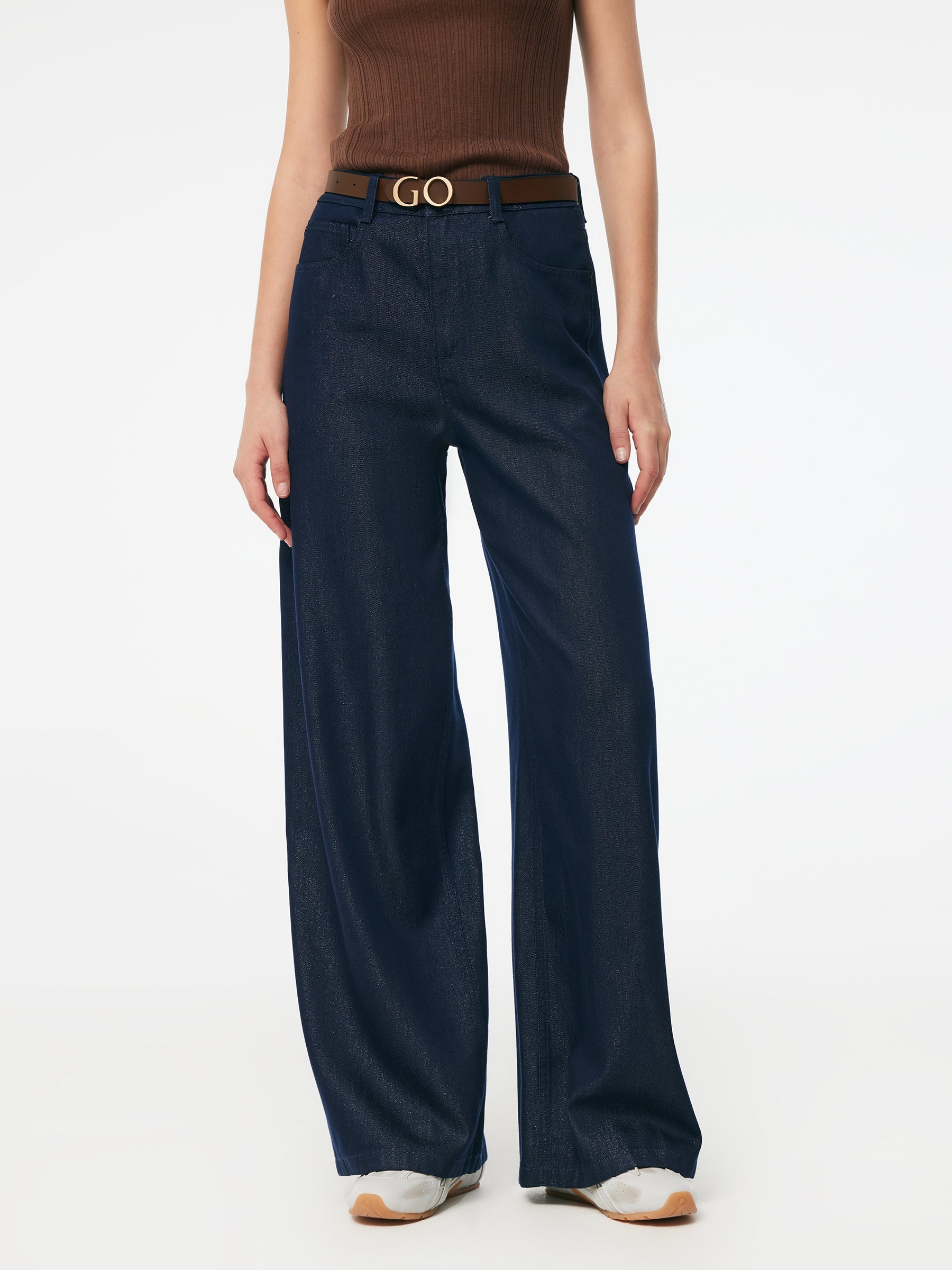 Valmere™ | Denim Glitter Straight Jeans