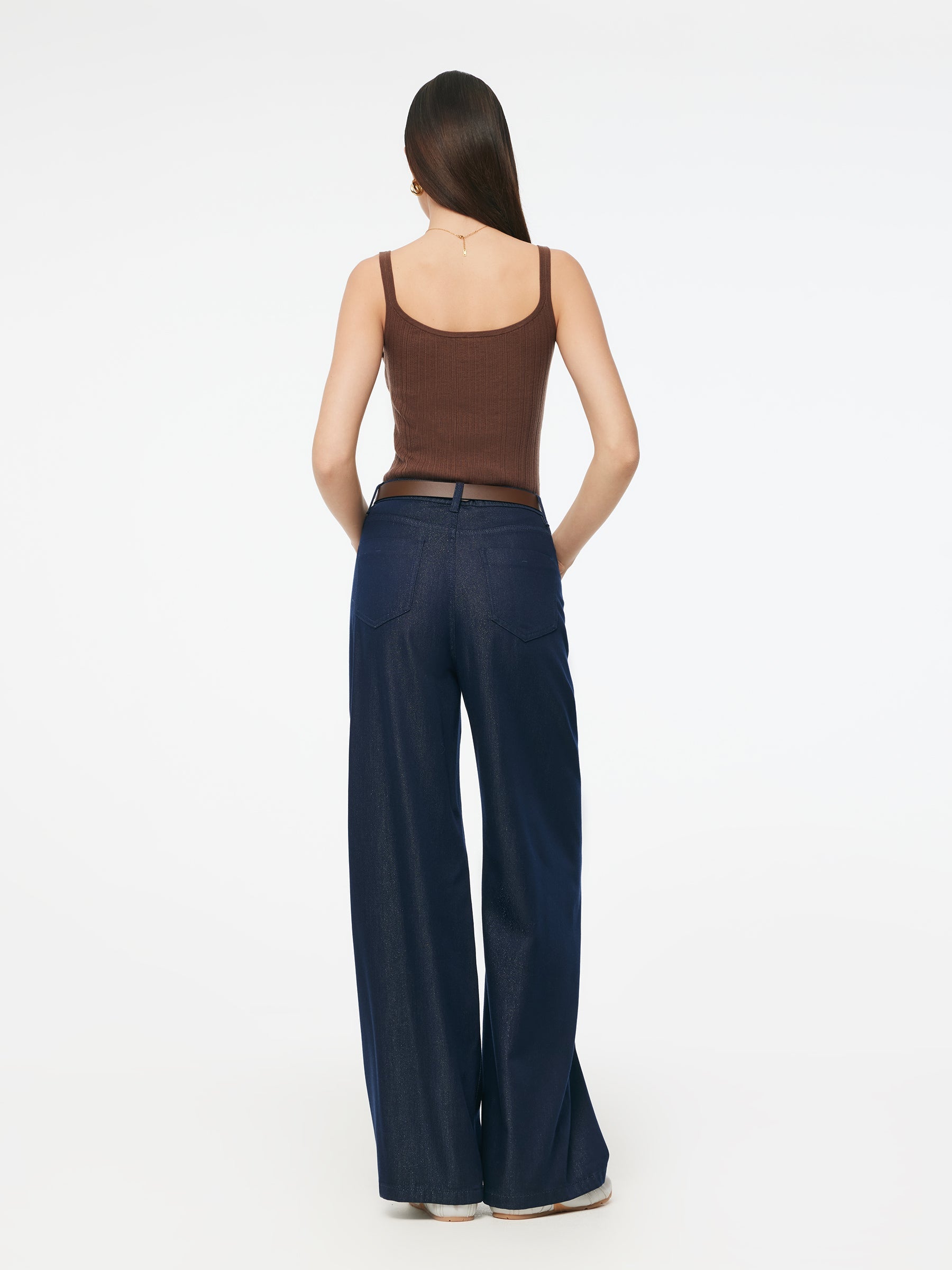 Valmere™ | Denim Glitter Straight Jeans