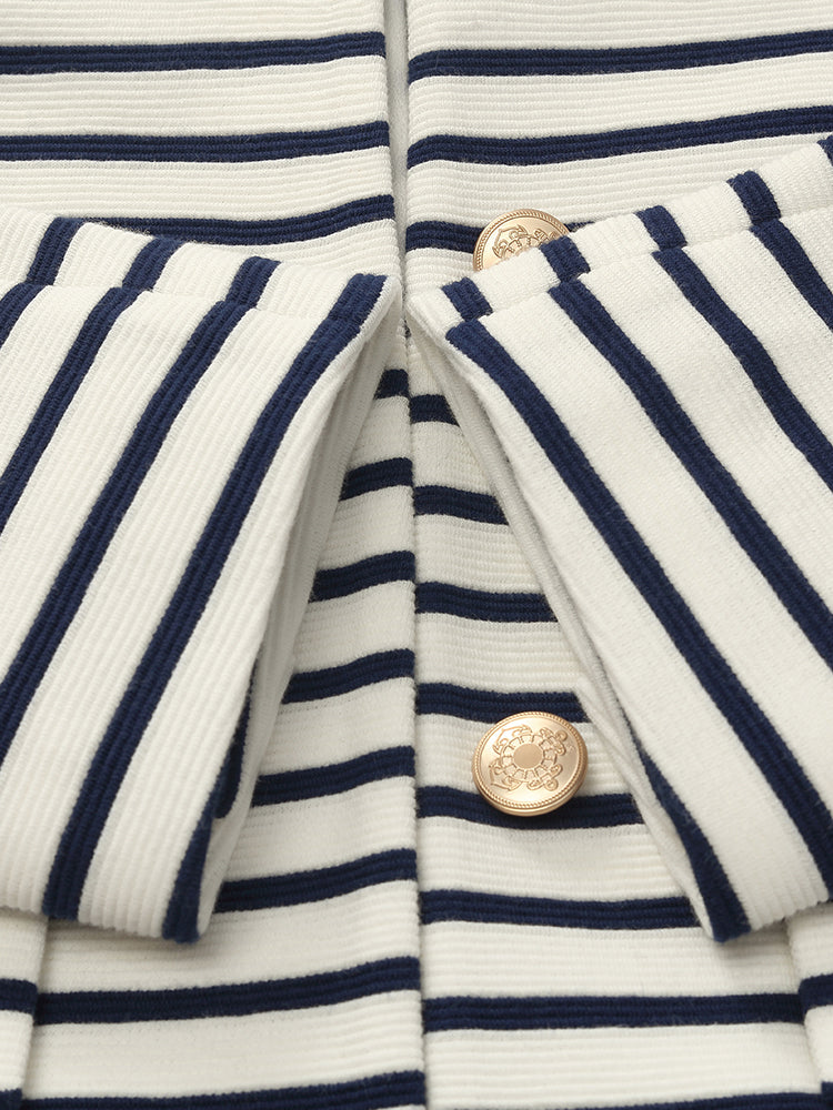 Valmere™ | Cotton Striped Crop Jacket