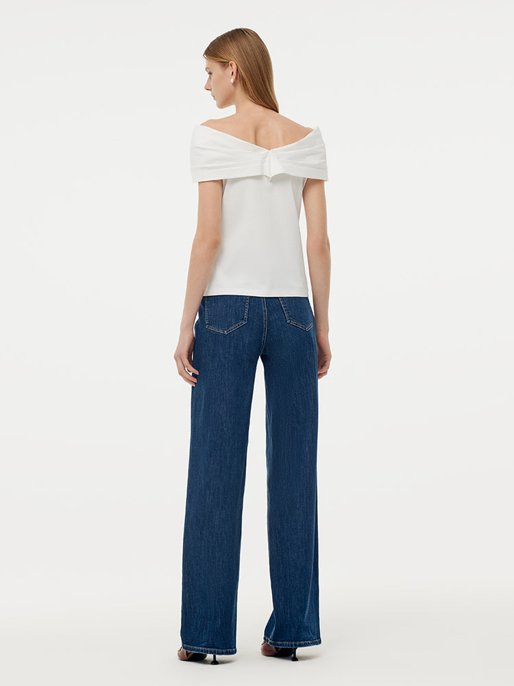 Valmere™ | 100% Cotton Stretch Bow Top