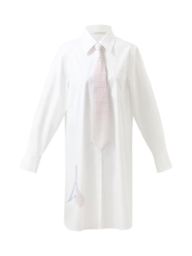 Valmere™ | Shirt Dress With Necktie