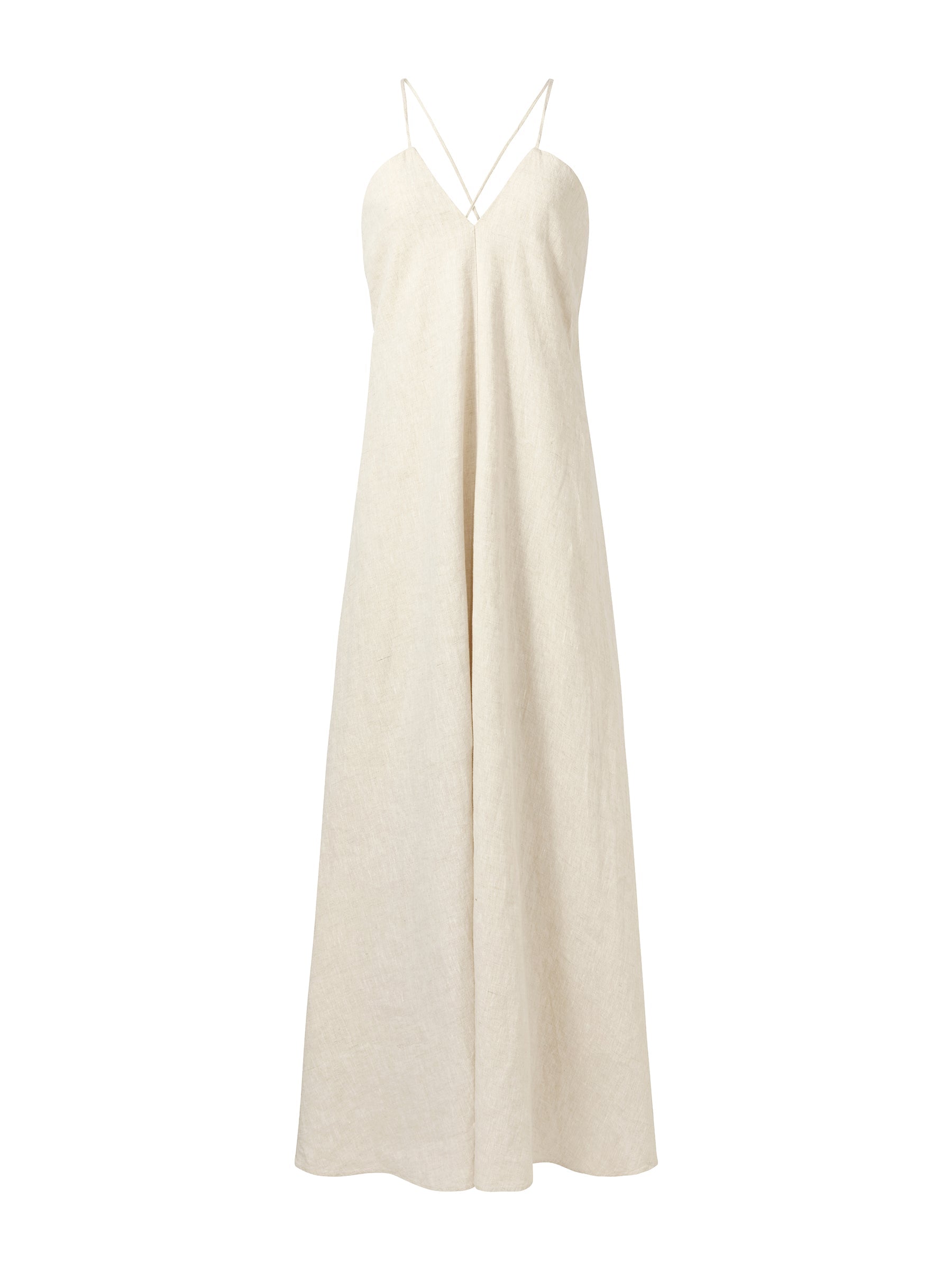 Valmere™ | 100% Linen Backless Strap Dress