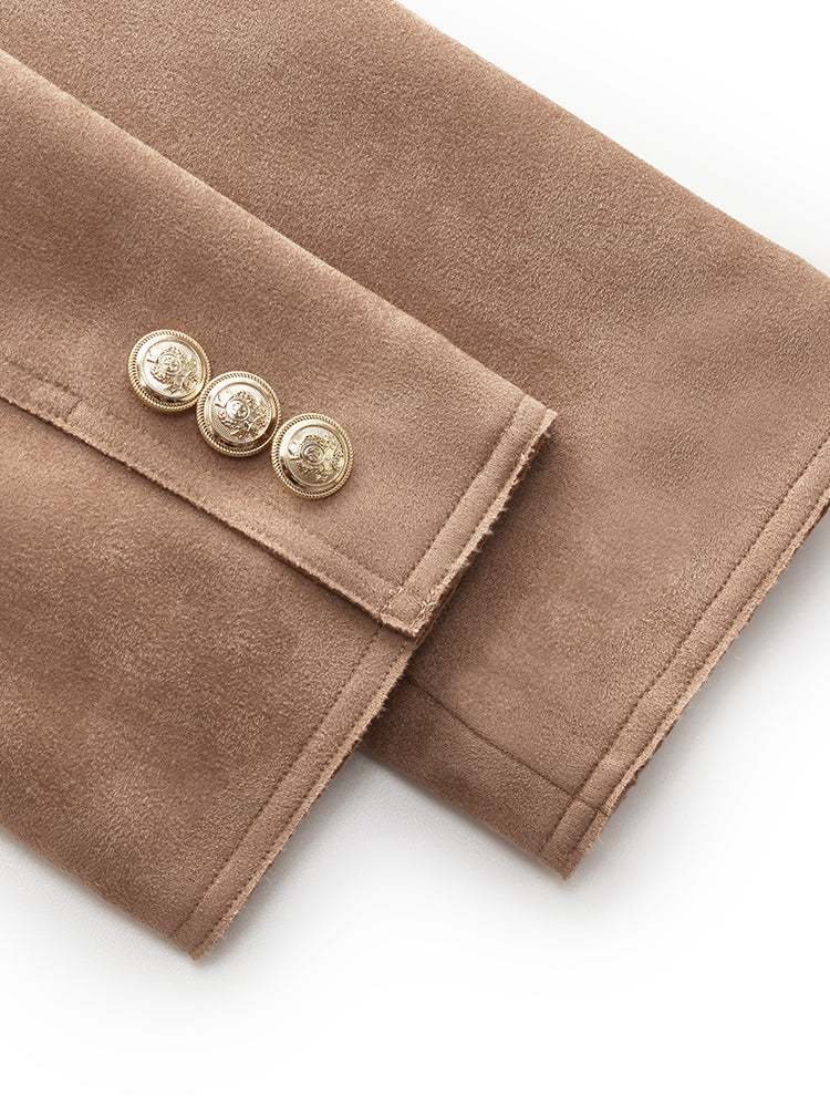 Valmere™ | Suede Zip-Up Crop Jacket