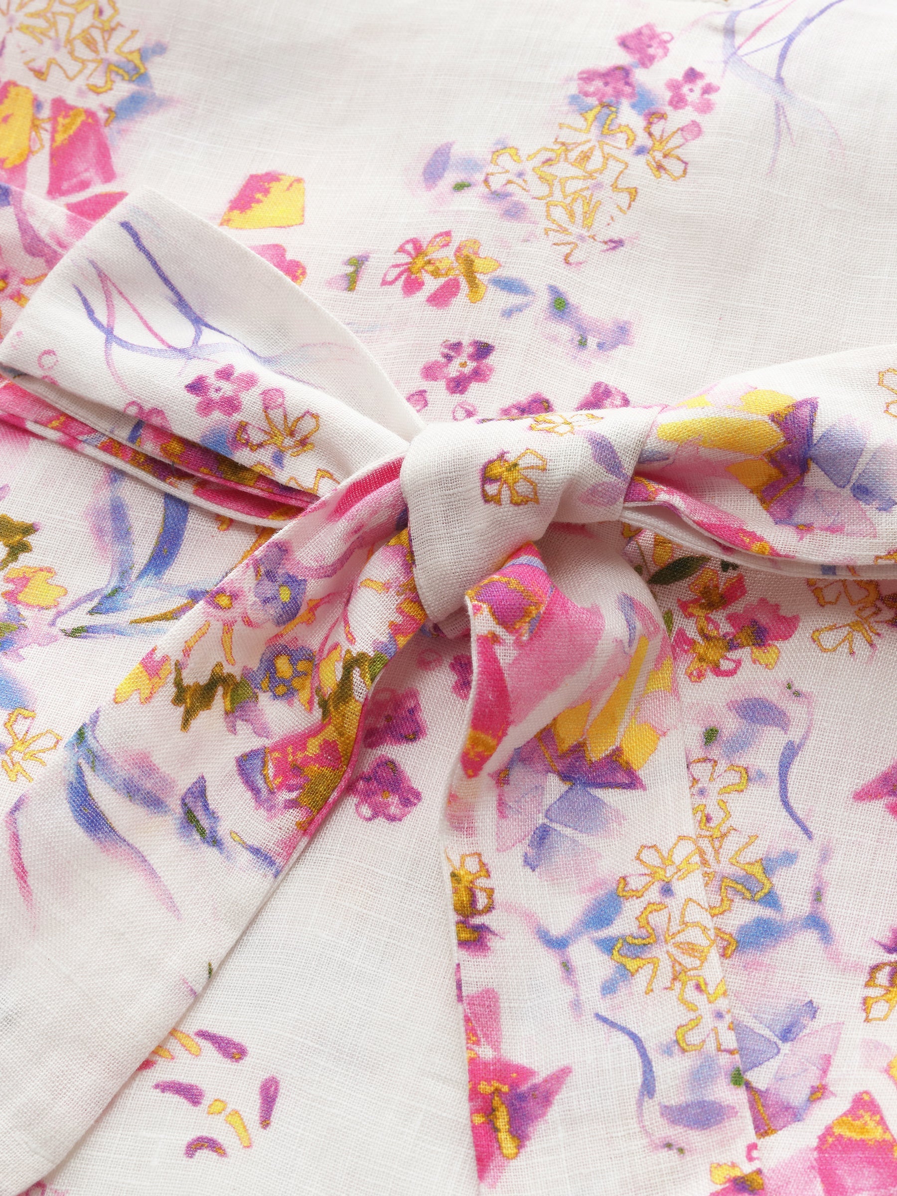 Valmere™ | 100% Linen Rose Print Maxi Dress