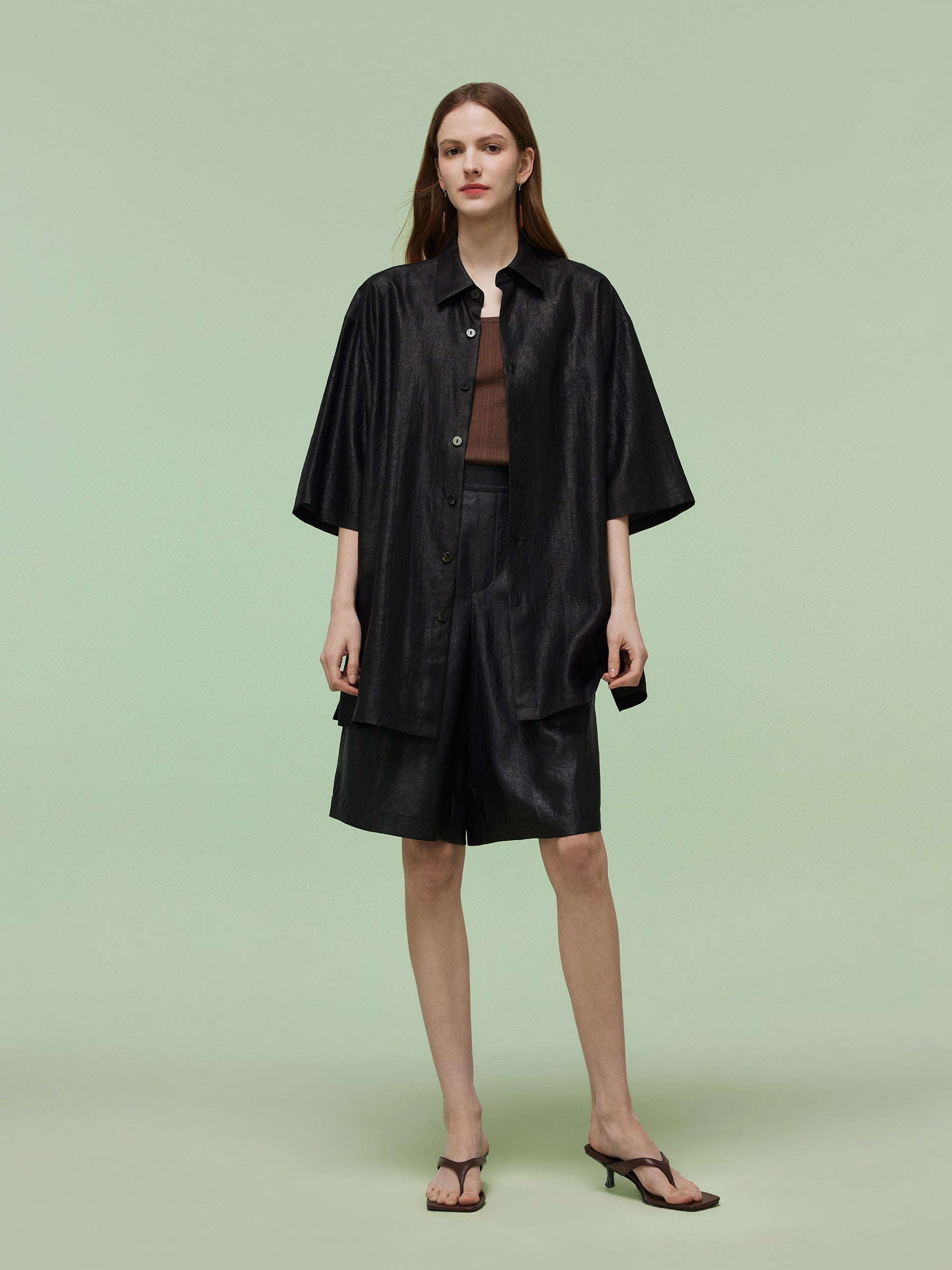 Valmere™ | 3/4 Sleeves Oversized Shirt