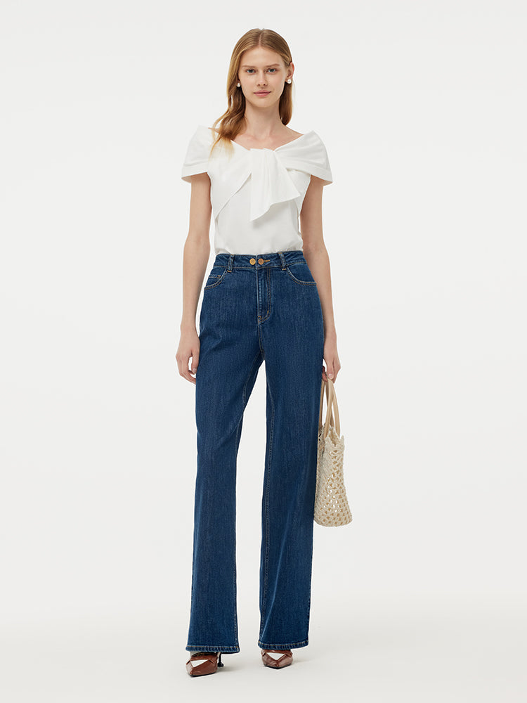 Valmere™ | 100% Cotton Stretch Bow Top