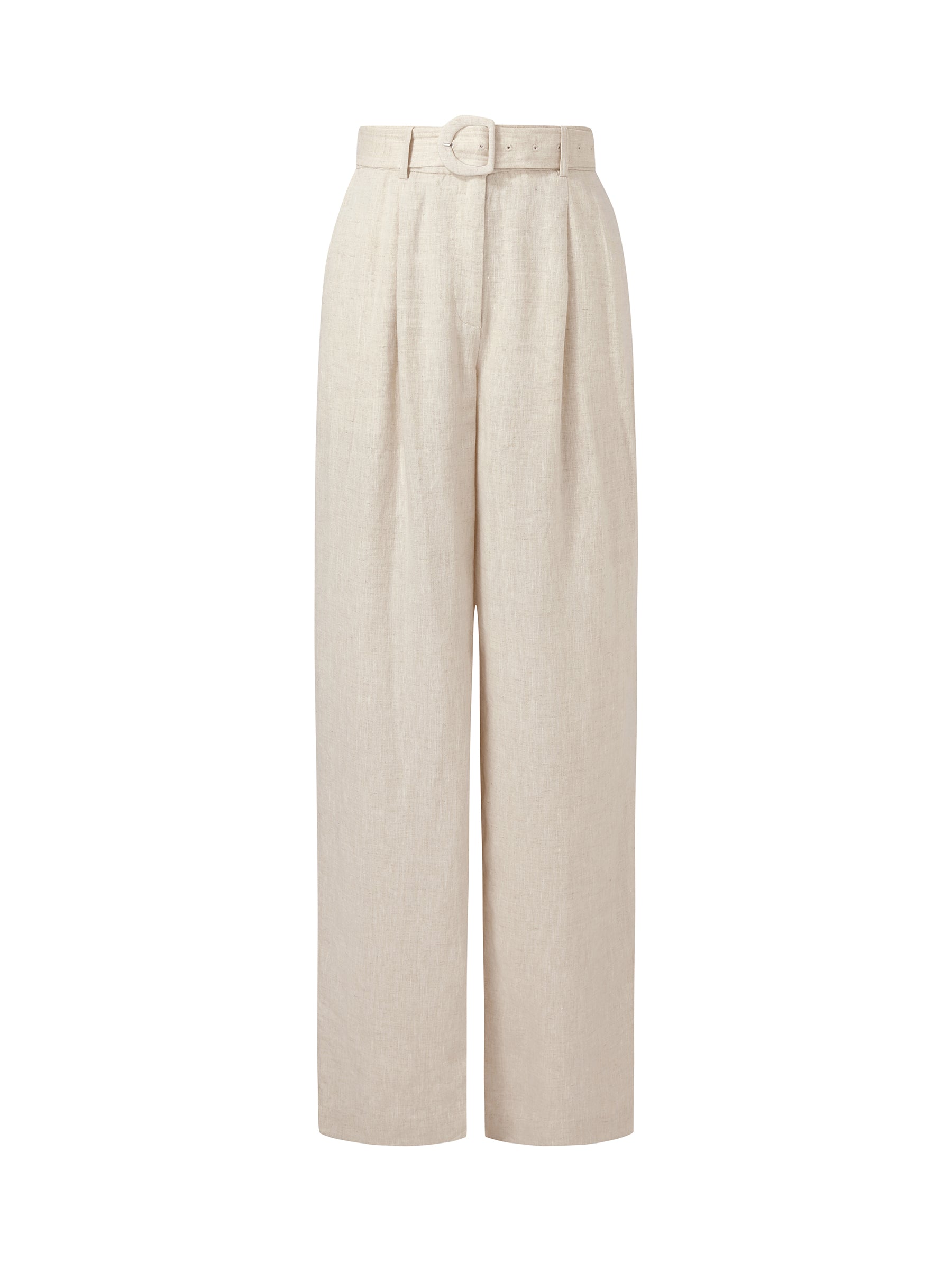 Valmere™ | 100% Linen Straight Leg Pants With Belt