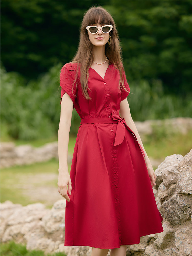 Valmere™ | Midi Dress With Belt