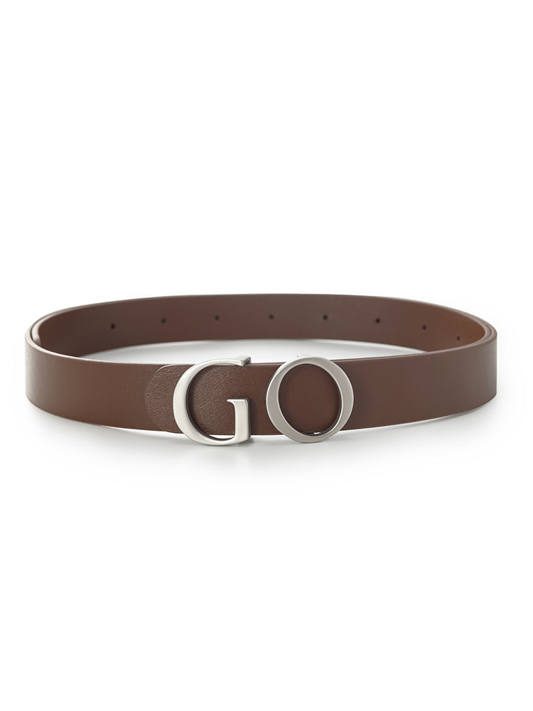 Valmere™ | GO Letter Middle Size Women Leather Belt