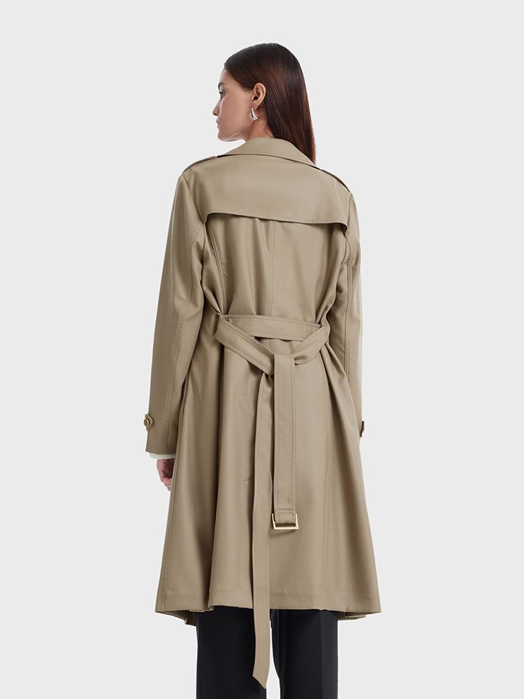 Valmere™ | Woolen Trench Coat With Belt