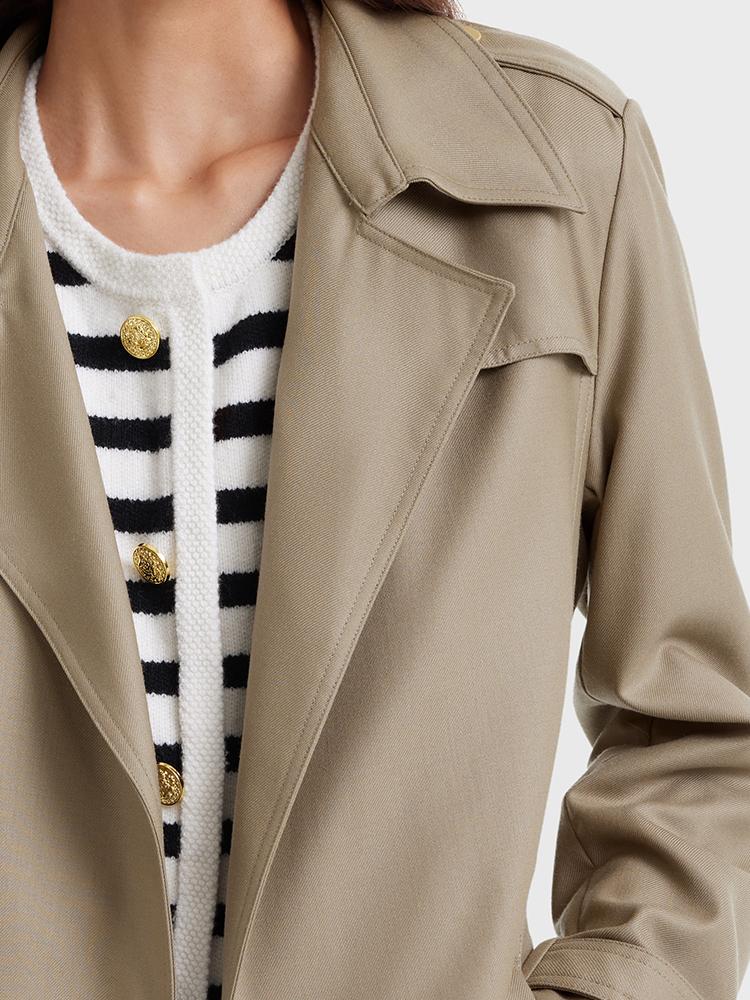 Valmere™ | Woolen Trench Coat With Belt