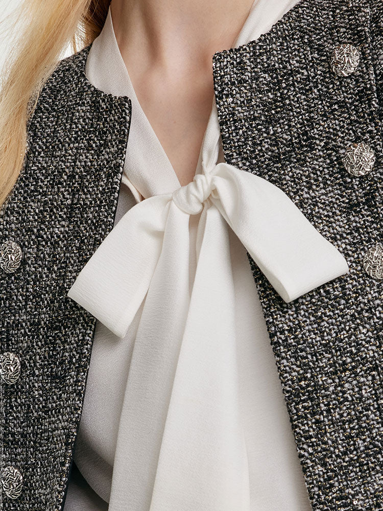 Valmere™ | Double-Breasted Crop Jacket