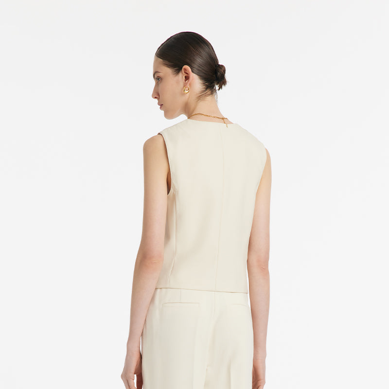 Valmere™ | Worsted Wool Single-Breasted Vest